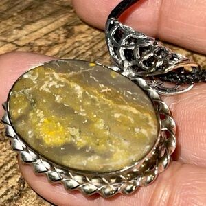 Bumblebee Jasper Pendant 1 1/4”x 1 1/4”